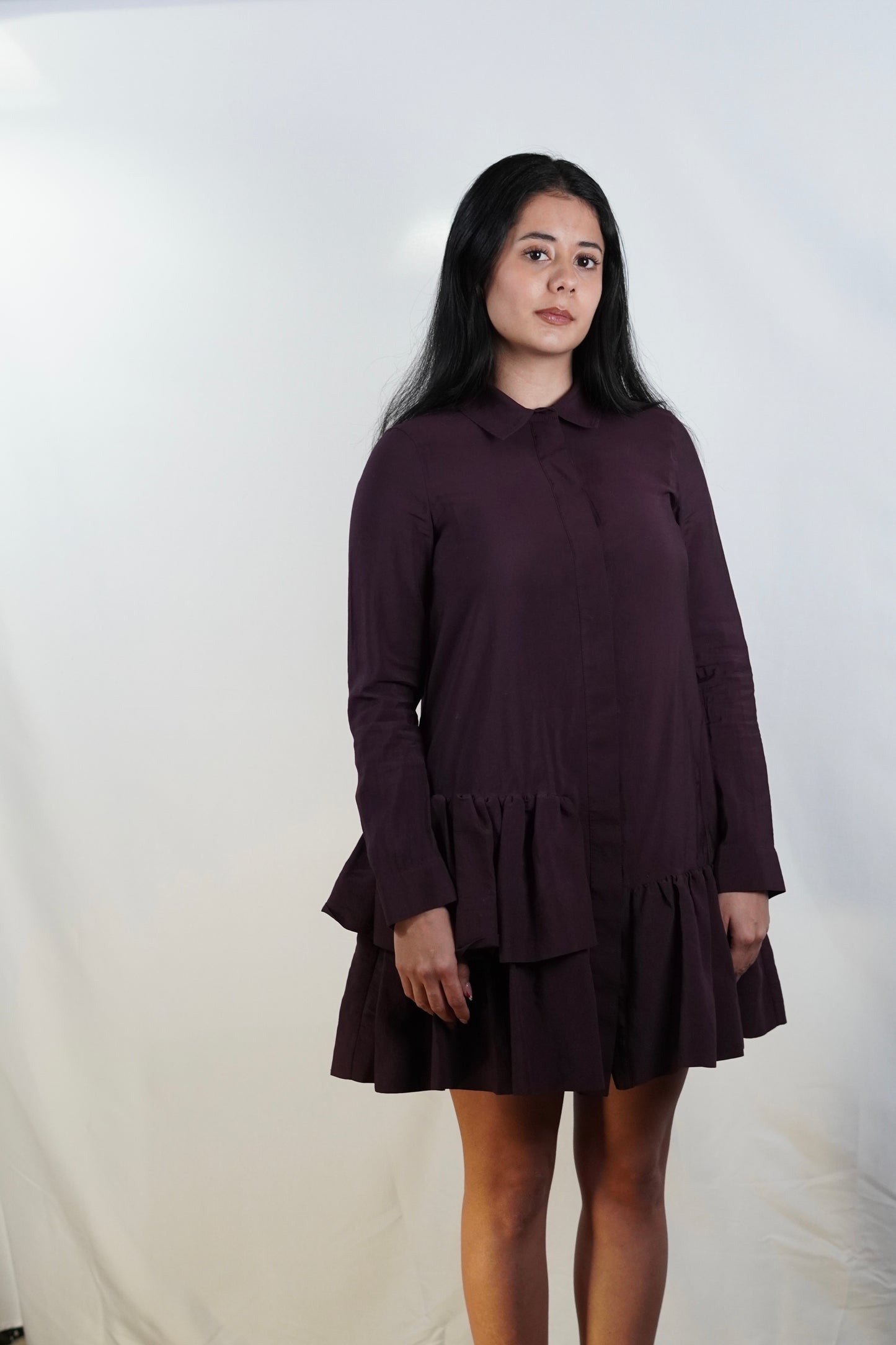 Robe-chemise à volants COS