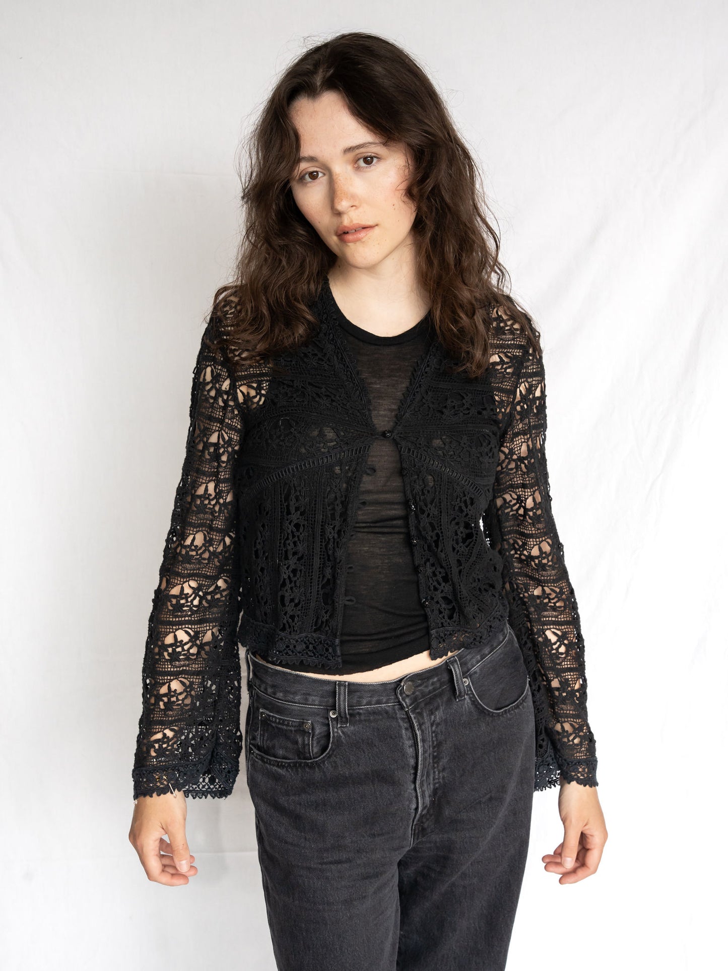 Cardigan en crochet Rouje