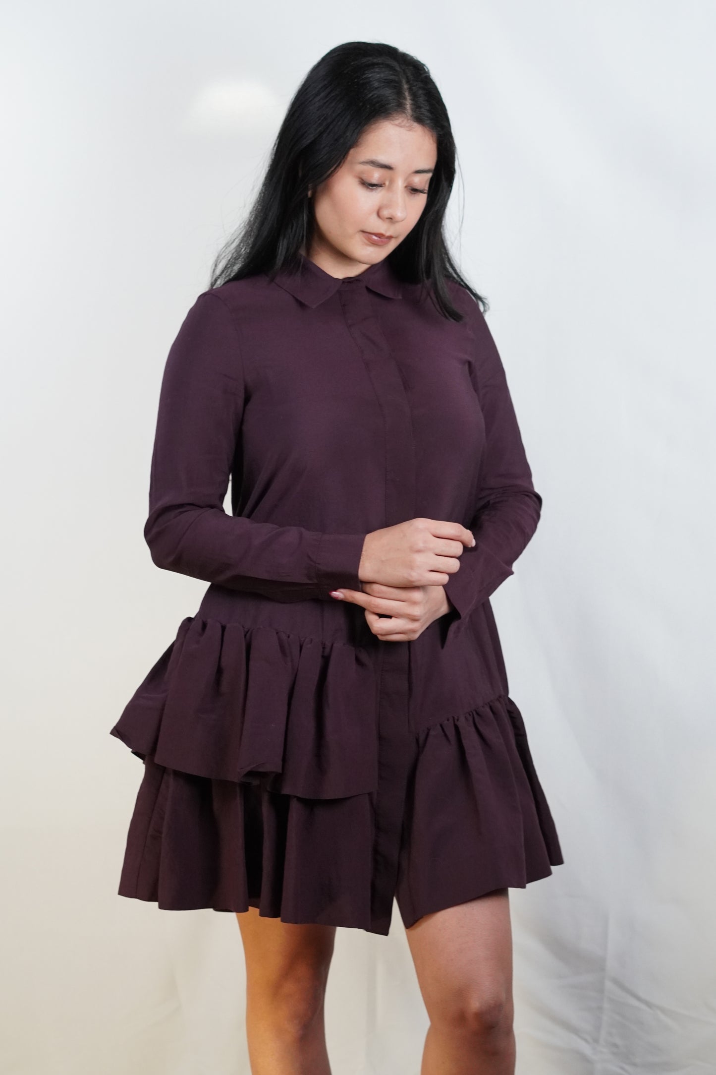 Robe-chemise à volants COS