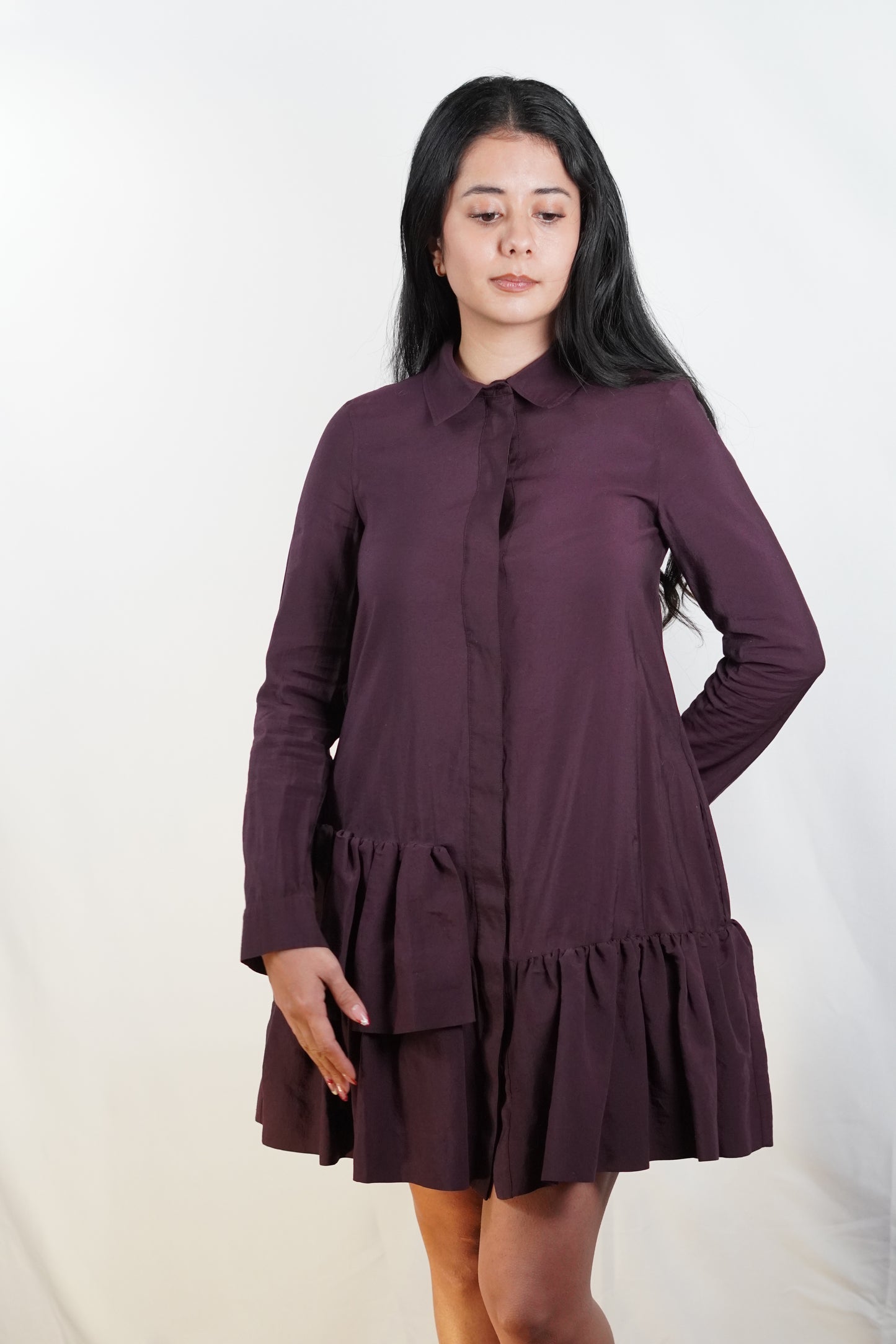 Robe-chemise à volants COS