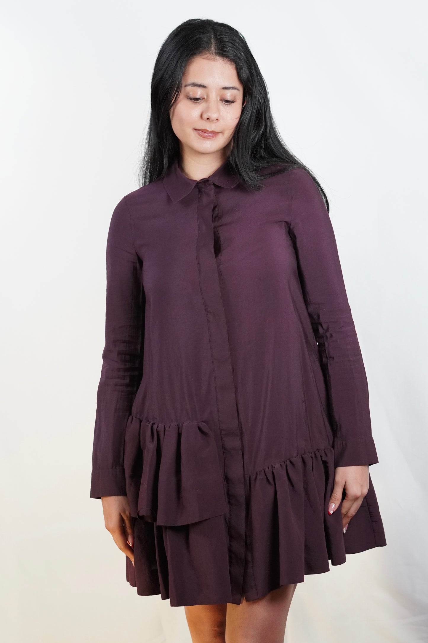 Robe-chemise à volants COS